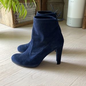 Navy Suede Stuart Weitzman Boots